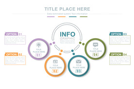 商务PPT四个分项信息图表图文