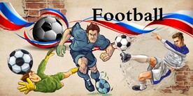 复古足球比赛背景墙壁画