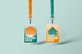 工作证样机智能贴图效果