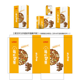 每日坚果手提袋平面图