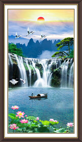 竖幅山水画