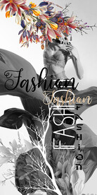 时尚美女花朵玄关装饰画