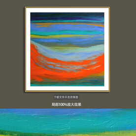 抽象油画装饰画轻奢手绘极简画