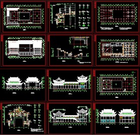 古建筑祠堂戏台CAD设计