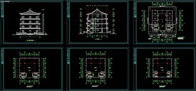 古建筑佛塔CAD施工图