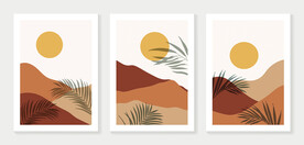 山脉插画装饰画