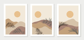 山脉插画装饰画