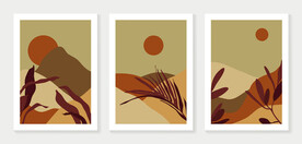 植物山脉装饰画