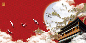 晶瓷画 建筑风 新中式