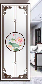 高清分层彩白彩屏风打印图