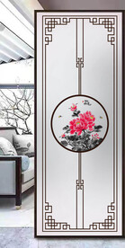 高清分层彩白彩屏风玻璃打印图