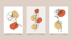 简约鲜花植物装饰画