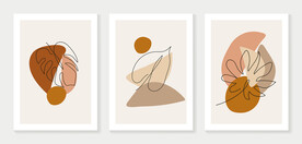 简约植物叶子装饰画