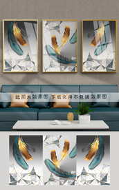 抽象羽毛装饰画