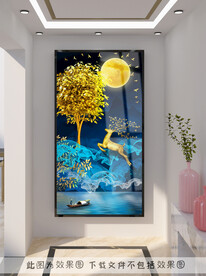 轻奢麋鹿装饰画