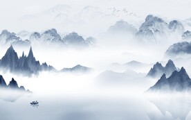 人气 山水中式画 TIF分层 