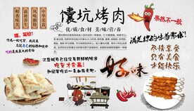馕坑烤肉背景墙