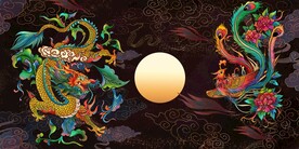 国潮龙凤背景