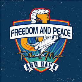 T恤图案飞机英文盾牌