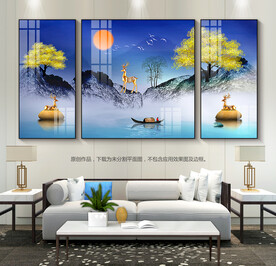 玄关挂画石来运转客厅装饰画