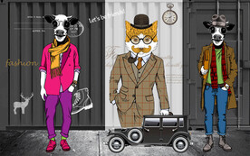 时尚男装店背景墙