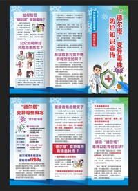 德尔塔变异毒株防护宣传三折页