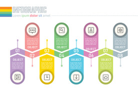 商务PPT八个分项信息图表图文