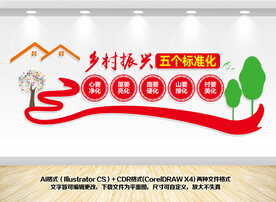 乡村振兴五个标准化文化墙