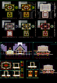 休闲会所大堂吧施工图