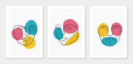 简约线条美女时尚装饰画