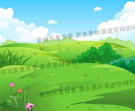 卡通草地 