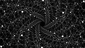 无限扭曲六边形空间背景