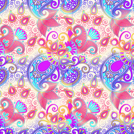 佩斯利涡旋纹 腰果花 