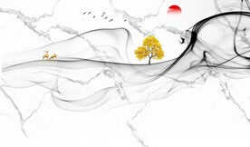 水墨石纹背景墙