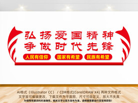 爱国教育文化墙