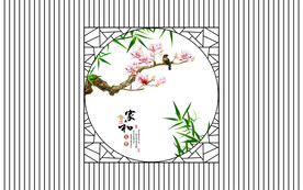 高清分层彩白彩推拉门写真图