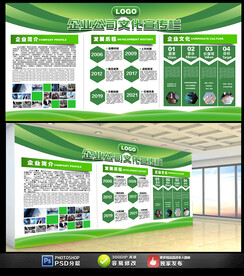 绿色企业文化墙