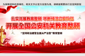 开展教育整顿展板