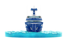 游艇轮船模型样机PSD素材