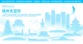 扬州地标建筑剪影