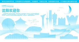 沈阳地标建筑剪影