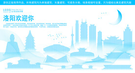 洛阳地标建筑剪影