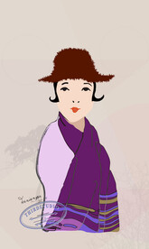 欧美轻奢装饰画摩登女郎