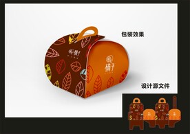 蛋糕西点包装效果图+平面图 