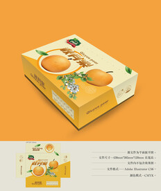 秋月梨包装 平面图