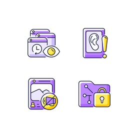 电脑上的电子设备动作图标