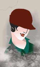 欧美轻奢室内装饰画摩登女郎