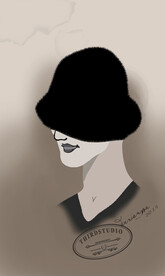 北美轻奢装饰画摩登女郎