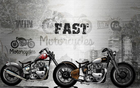 工装 机车摩托车背景墙