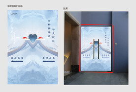 样板房玻璃门贴纸
